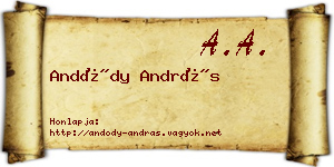 Andódy András névjegykártya