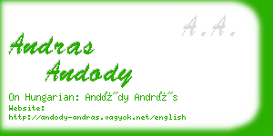 andras andody business card